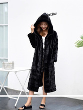 2025仿皮草外套女水貂毛显瘦裘皮整貂皮大衣长款带帽女装