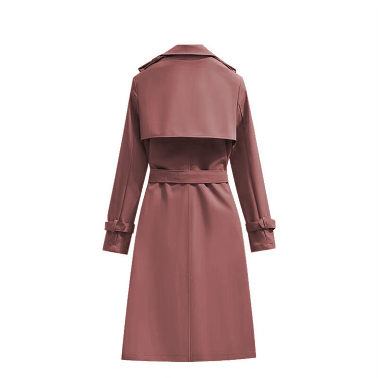 ng2510292 2025 Spring And Autumn New Fashion Women's Korean Style Mid-Length Fashionable Elegant Casual Trench Coat Long Sleeve_ecoleips.com