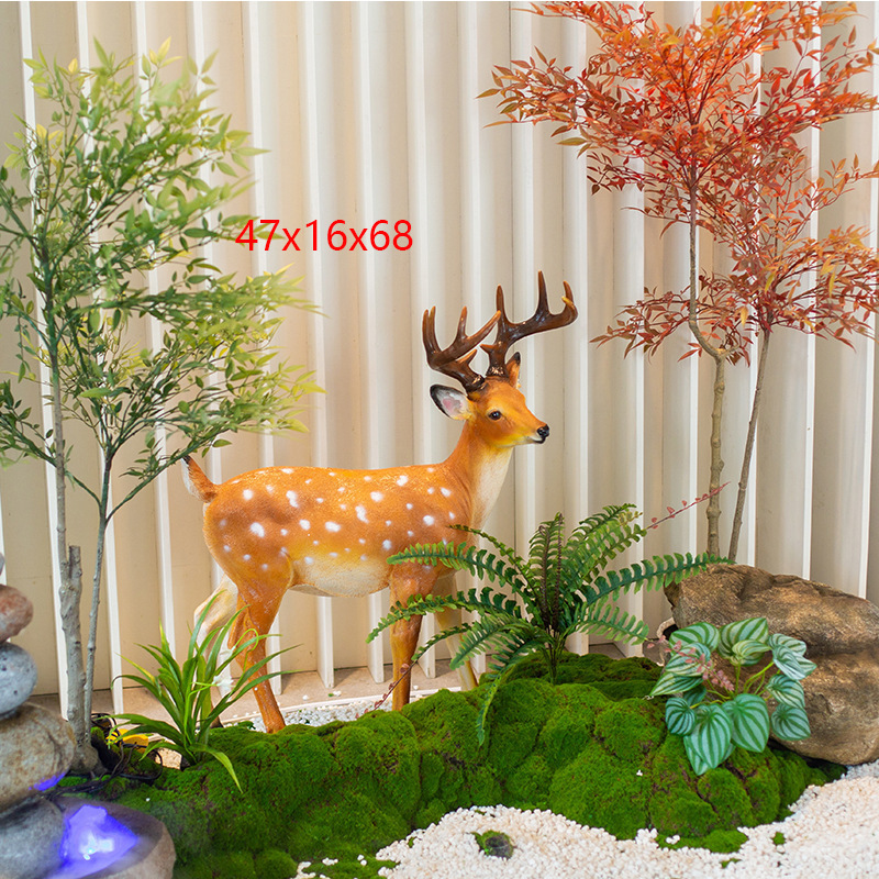 造花南天竹鉢植え造園緑植物装飾屋内外階段コーナーウィンドウ床レイアウト|undefined