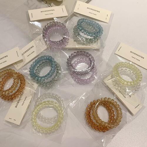 Elegant Phone Line Hairband Set for Summer, Headband Hair Tie Rubber Band for Tying Hair High Ponytail Female Hair Accessory