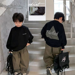 New 2022 Children's Hoodie Unisex Korean Style Trendy Letter Hoodie Top for Middle Children Autumn and Winter