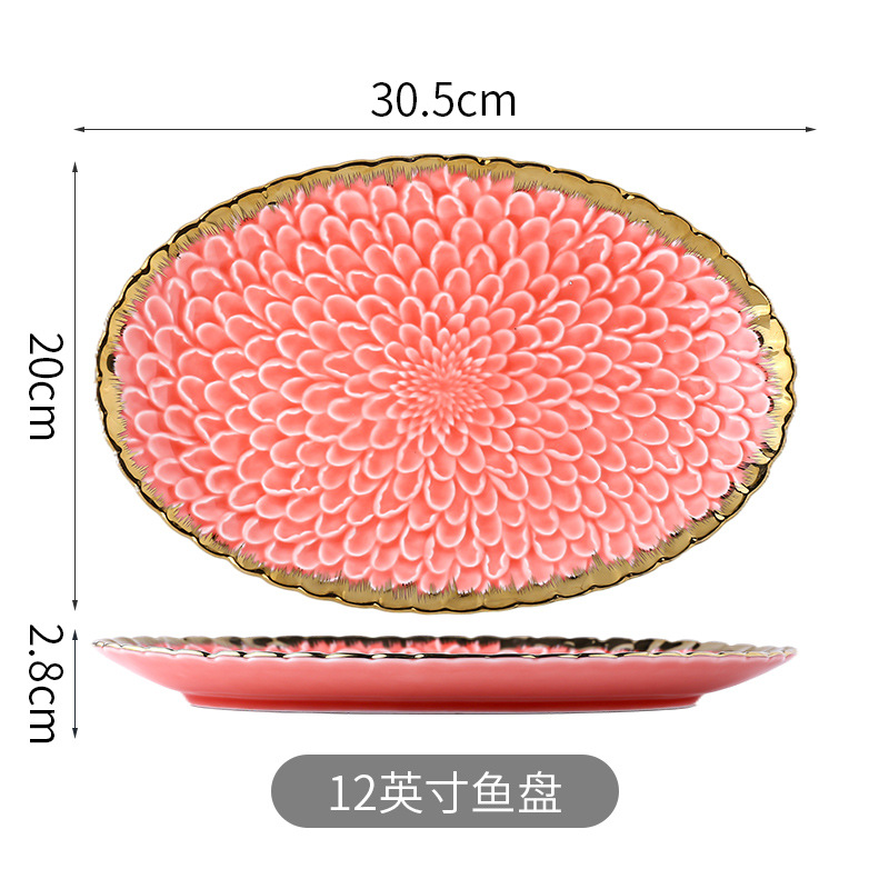 Disco ovalado rojo de 12 pulgadas