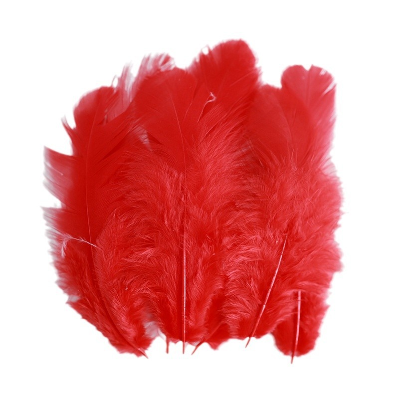 Plumas rojas al por mayor boda jardín de infantes diy plumas hechas a mano pieles de pavo pendientes de plumas de ganso accesorios accesorios de ropa image 11