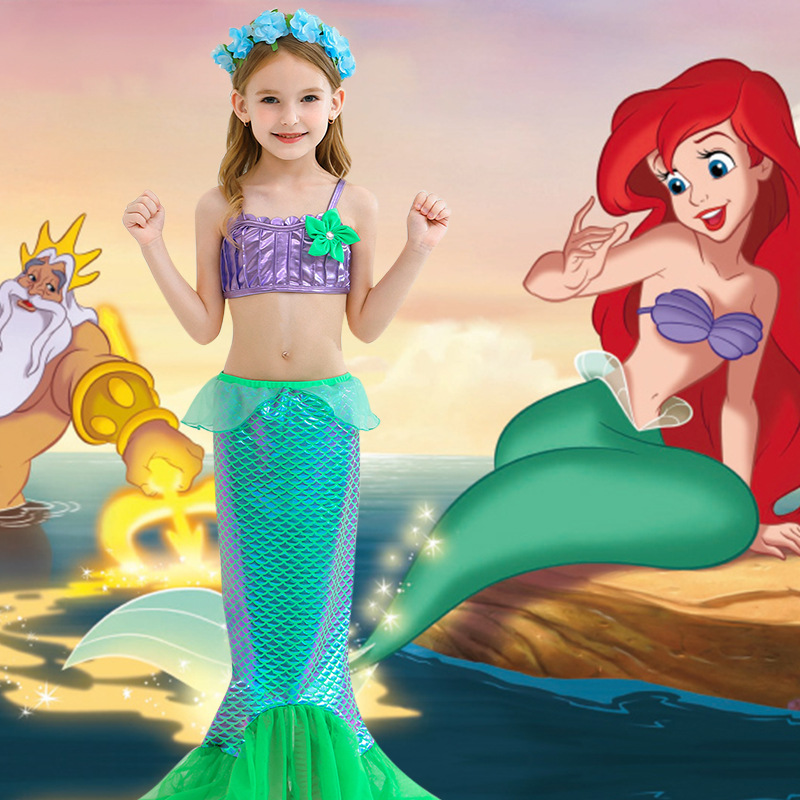 Sirena princesa vestido Festival rendimiento ropa niñas primavera y verano nuevo del bebé gente fishtail bola