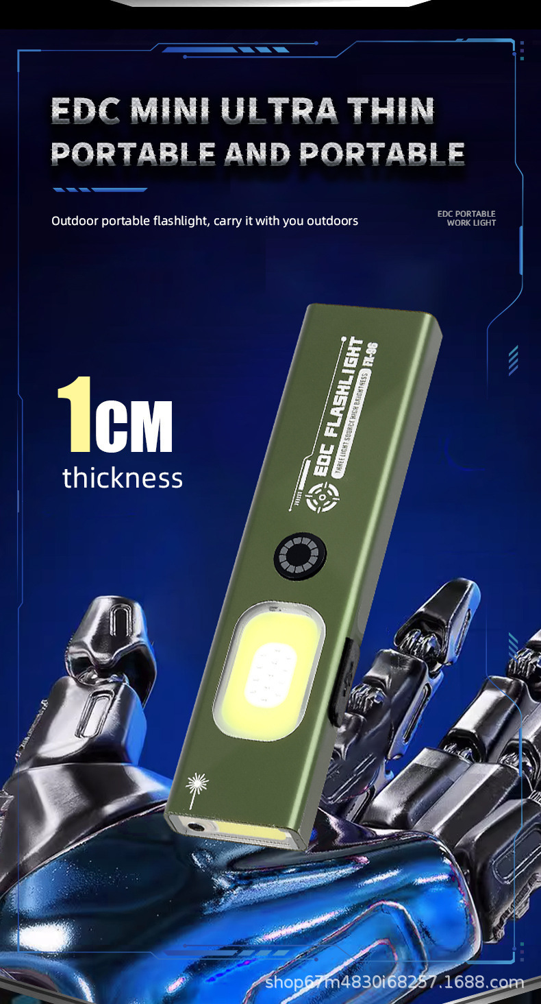 New Led Flashlight Multi-Functional Small Portable Mini Rechargeable Laser Magnetic Work Light