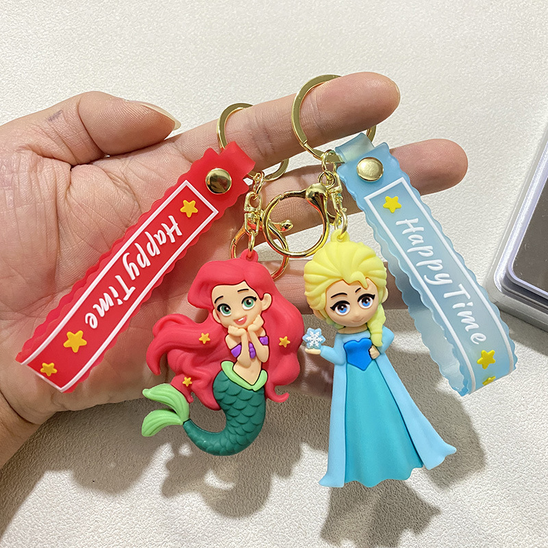 Snow White Mermaid Keychain Cute Doll Car Bag Pendant Doll Machine Small Gift Hanging Ornaments Wholesale Snow White Mermaid Keychain Cute Doll Car Bag Pendant Doll Machine Small Gift Hanging Ornaments Wholesale