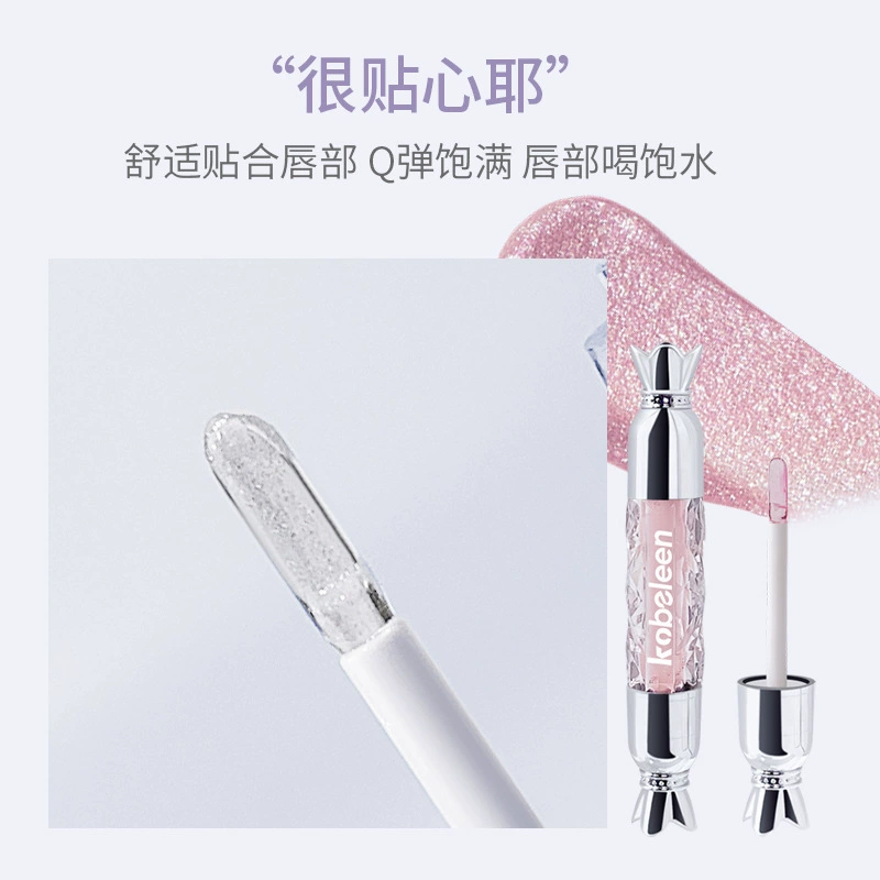 Glossy moisturizing universal lip gloss, plump lips effect