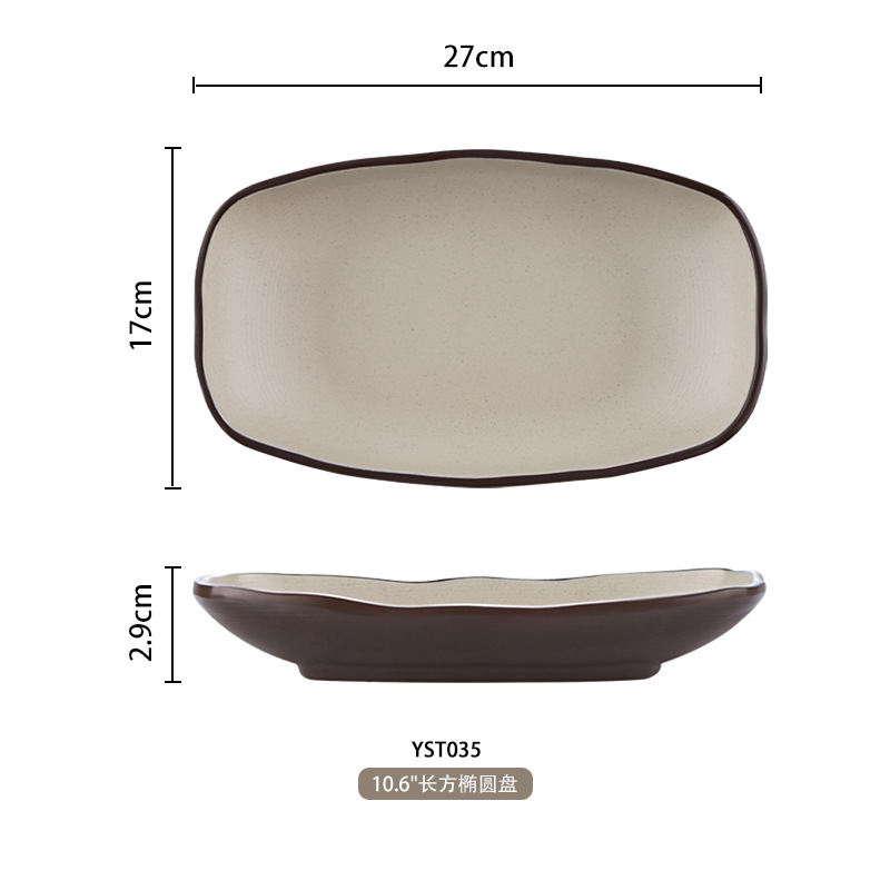 Vajilla de melamina rectangular tienda de olla caliente especial plato de barbacoa comercial plato barbacoa placa creativa imitación porcelana con plato de platos