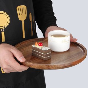 Wooden dessert storage tray afternoon tea photo prop plate hotel serving wooden tray factory supply