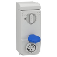 83031 Interlocked socket, Mureva PK, wall mounting, 16A, 2P