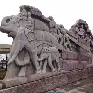 福建石雕厂家定制中式石浮雕仿古青石石材浮雕壁画公园家用地雕