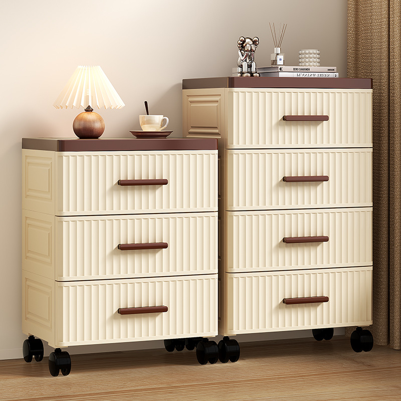 Drawer-type Storage Rack Living Room Storage Rack Household Floor-standing Snack Multi-layer Kitchen Storage Cabinet Toy Storage Cabinet