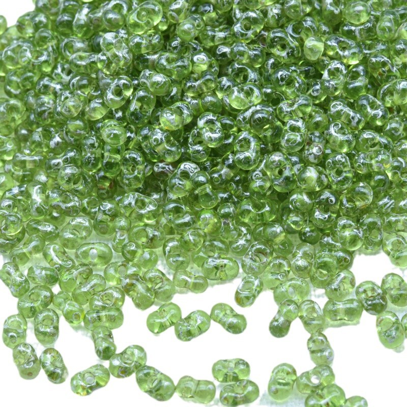 (2개) 2024 새로운 체코 유리 구슬 PRECIOSA 유리 땅콩 구슬 2*4MM 500G 포장 DIY 액세서리