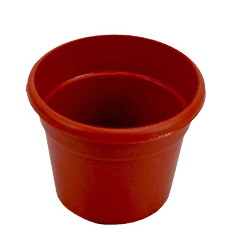 Los fabricantes de pantallas de fotos de Yiwu venden macetas redondas de plástico rojo blanco, macetas cuadradas de plástico y particiones fijas de macetas