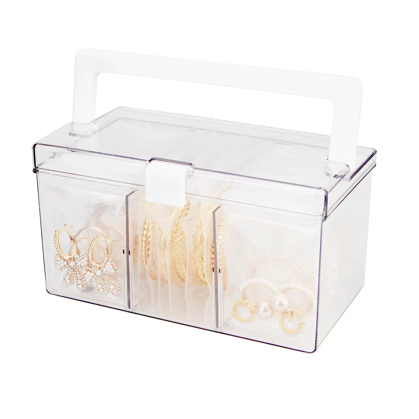 Портативный акриловый шкатулка для ювелирных изделий антиоксидант EVA ювелирное ожерелье серьги видео герметичный мешок коробка для хранения с ручкой