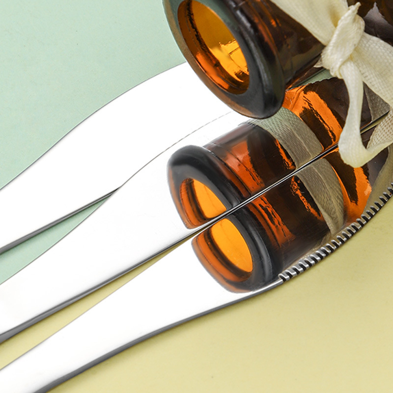 Portable tableware 410 stainless steel spoon knife and fork three-piece set home simple student dormitory tableware set dropshipping