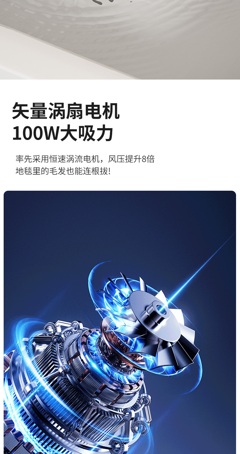 Car vacuum cleaner for cross-border use, new model with high suction power, suitable for both car and home, brushless and cordless