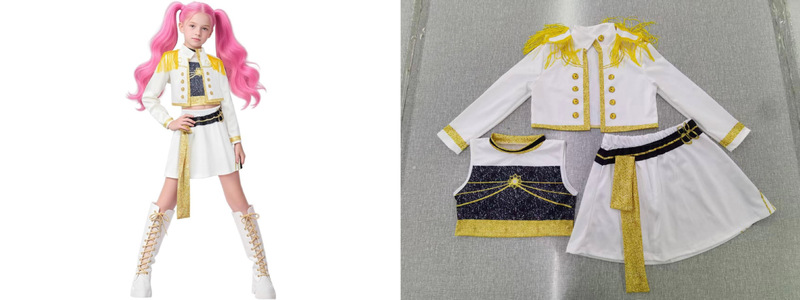 跨境新款女孩恶魔猎人KPOP流行歌手万圣节服装装扮舞台套装服装|undefined