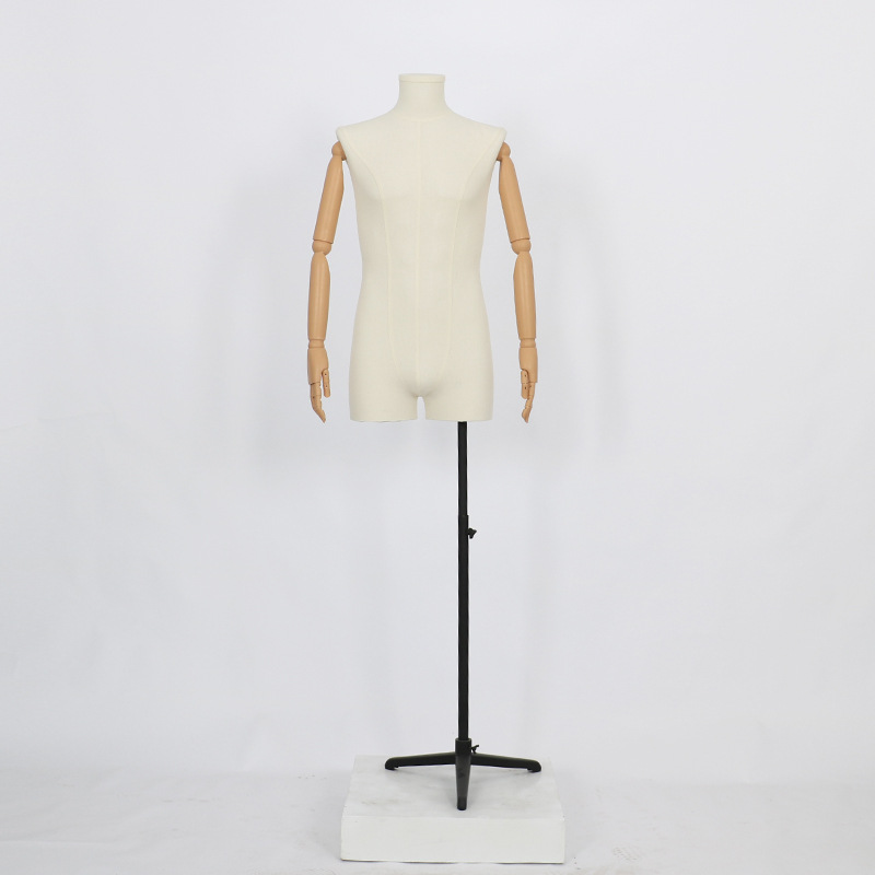 Tienda de ropa de moda marca de hombres modelo apoyos medio cuerpo de la ventana soporte de exhibición de cuerpo completo falso muñeca de los hombres