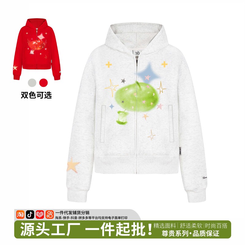 Jacket Women's Autumn American Green Apple Print Hooded Sweatshirt Women's Lazy Style Casual 2025 Autumn Hoodie Women's Top Jacket Women's Autumn American Green Apple Print Hooded Sweatshirt Women's Lazy Style Casual 2025 Autumn Hoodie Women's Top