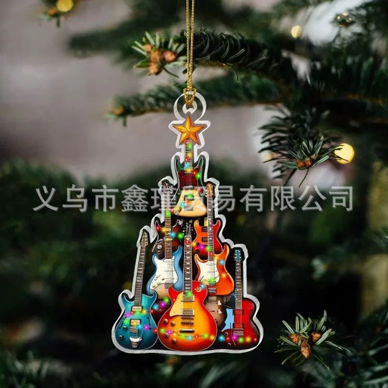 Nuevos productos transfronterizos de acrílico plano de simulación de pájaros colgante de decoración de Navidad árbol de Navidad colgante de decoración para el hogar image 22