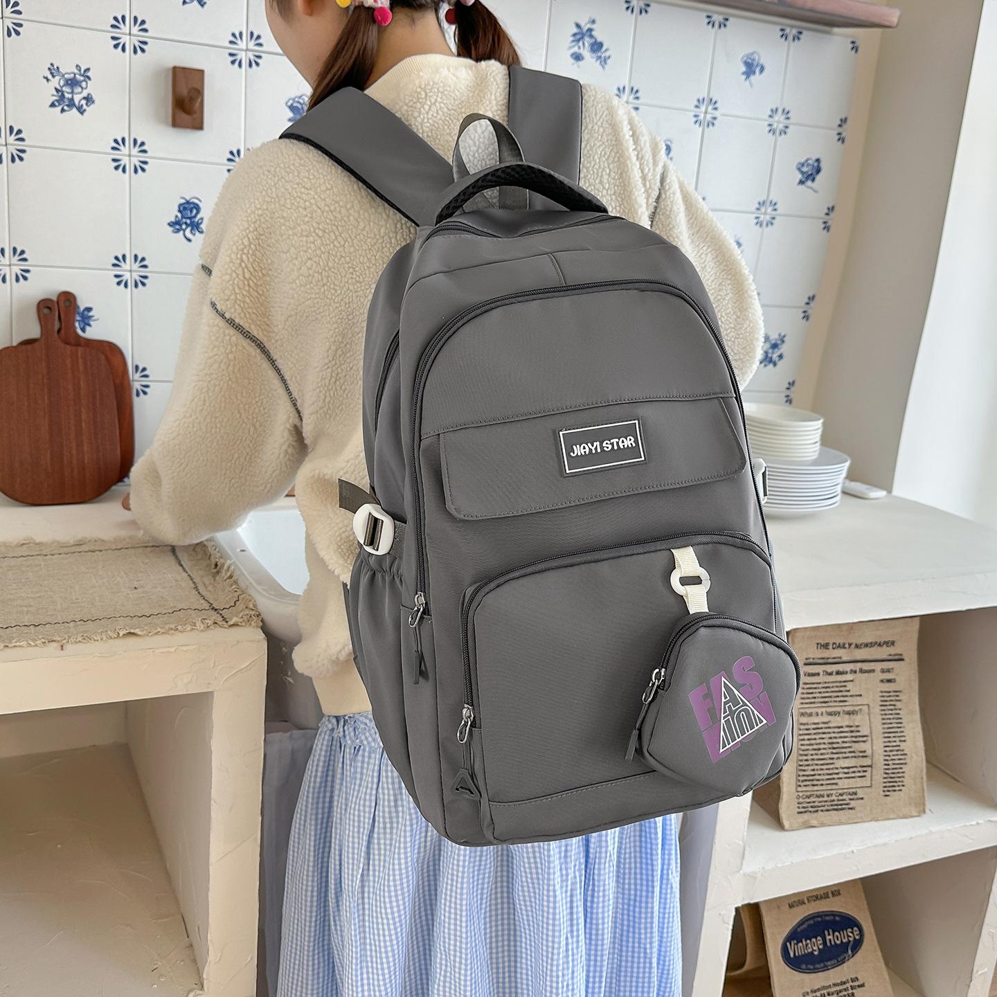 Bolsa de viaje al aire libre de gran capacidad multifuncional versátil bolso de computadora simple bolso de moda del campus