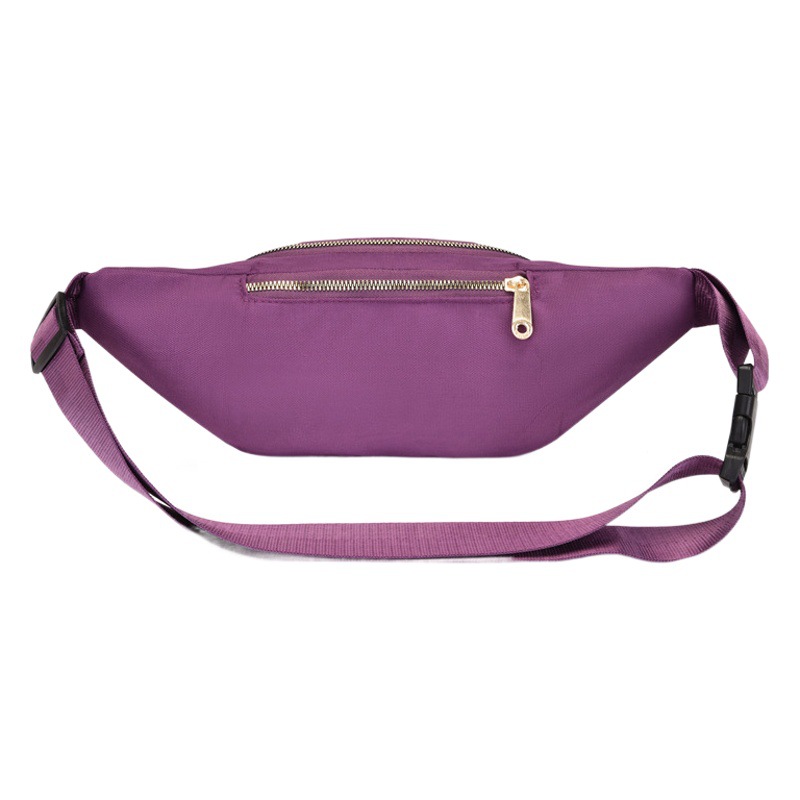 Bordado de las mujeres de color sólido de nylon crossbody bolsa de hombro al aire libre simple corriendo bolsa de deportes multifuncional bolso de la cintura al por mayor