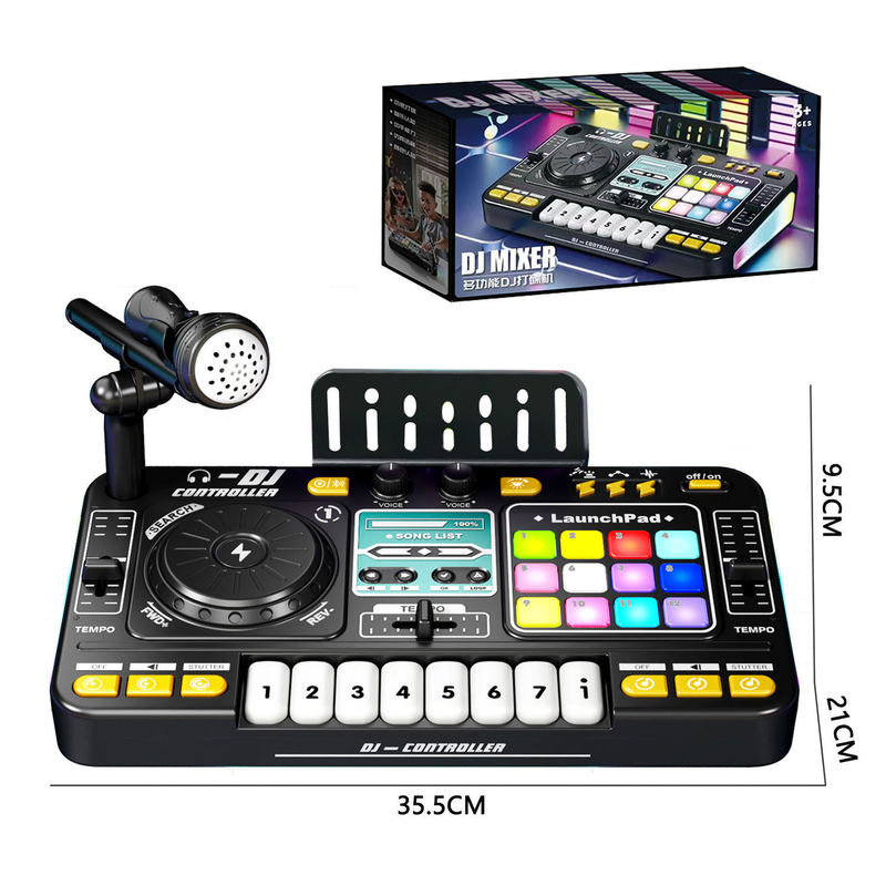 クロスボーダー子供用DJプレーヤー多機能Bluetooth音楽シミュレーションは、マイク付きの赤ちゃんの楽器のおもちゃを再生できます|undefined