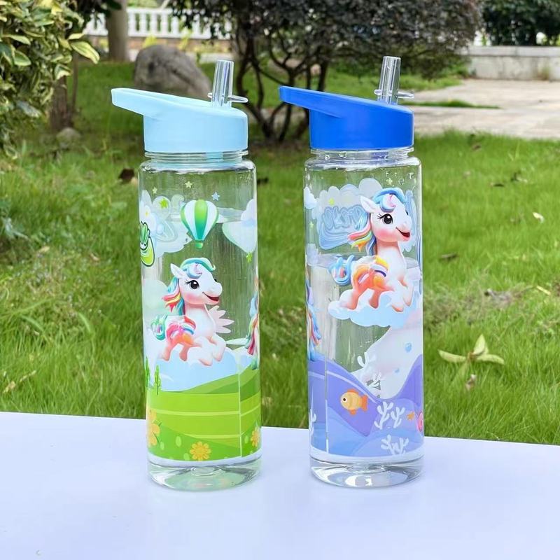 跨境卡通吸管杯高颜值弹跳盖水杯可爱便携儿童学生专用杯子批发|undefined