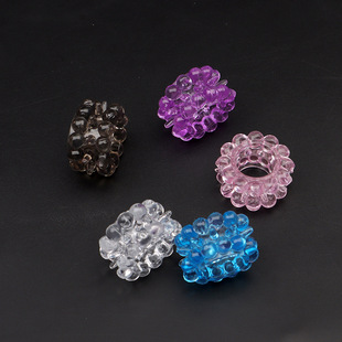 One-Piece Drop-Shipping Male Semen Locking Ring with Large Particles and Beads Foreskin Blocking Ring Adult Sex Toy Penis Condom