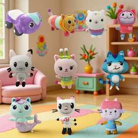 跨境盖比的娃娃屋毛绒玩具Gabby'sDollhouse欧美美人鱼猫玩偶