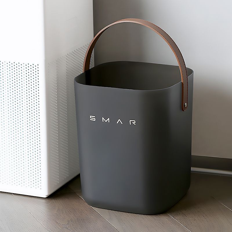 Handle Trash Can Home Kitchen Living Room Bedroom Toilet Office Storage Bucket Sanitary Bucket Trash Can Simple