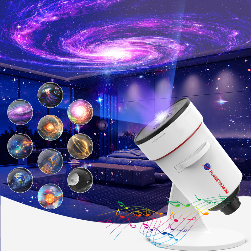 新しいクロスボーダー望遠鏡フォーカシングプロジェクターライトホワイトノイズオーディオ星空ギフト星空ナイトライトホリデーギフト|undefined