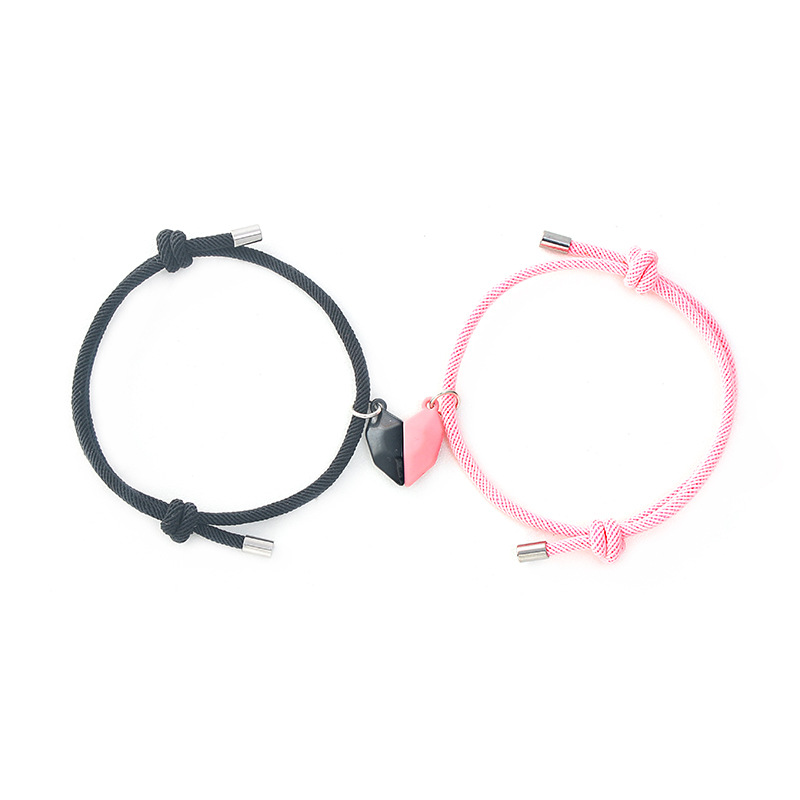 Nouveaux Bracelets De Couple D&#39;aimants En Forme De Coeur En Alliage display picture 8