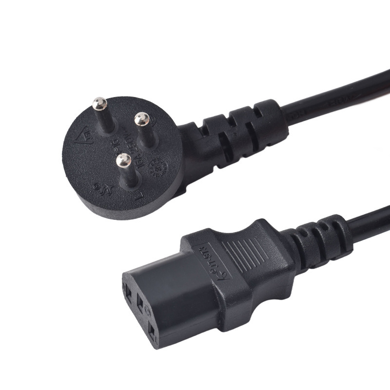Direct Sale from the Manufacturer: Israeli Angled Three-Pin Power Cord with C13 Plug for Rice Cooker and Electric Steamer Power Connection