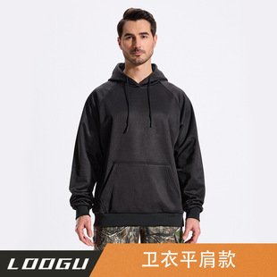 Autumn and Winter New Hooded Fleece Sweater Loose Warm Men's Solid Color Autumn and Winter Pullover fleece-lined Thickened Coat Hoodie