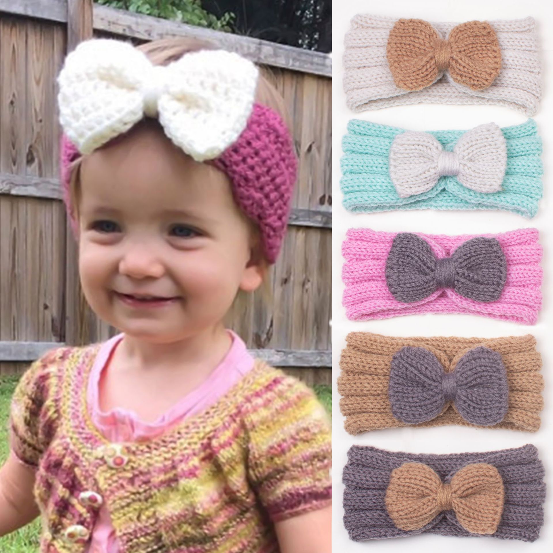 Fashion Solid Color Bow Knot Cloth Pleated Hair Band display picture 3