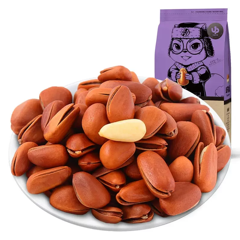 【三只松鼠_手剥开口松子160g】休闲食品干果零食坚果果干