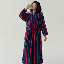 现货秋冬季新款珊瑚绒加厚美丽绒男女睡袍加长浴袍情侣睡衣抗静电