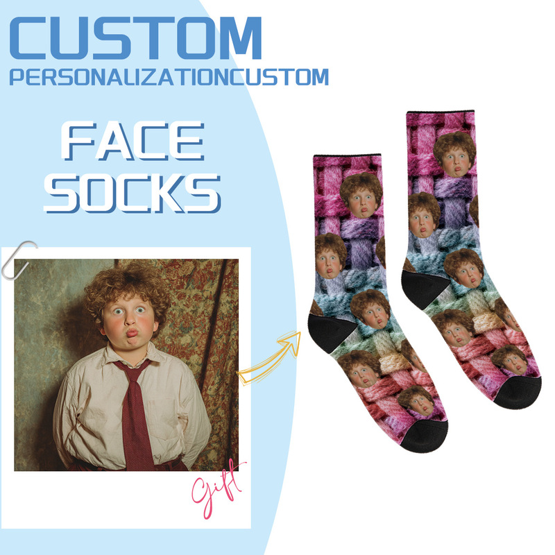 Pet head printing socks a minimum order cross-border face Christmas gift socks 3D digital printing socks gift