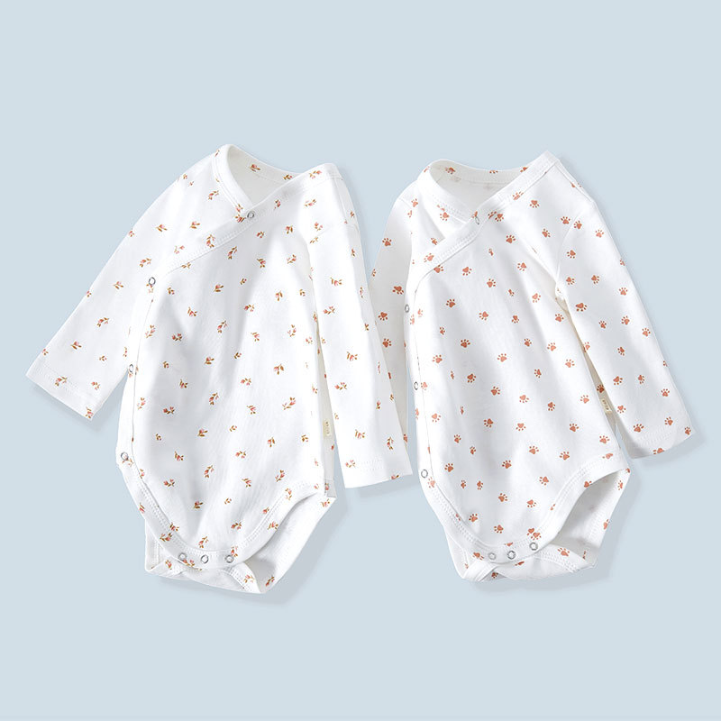 Clase A puro algodón bebé vaina manga larga crossbody Heshang mono masculino y femenino ropa de bebé transfronteriza caliente