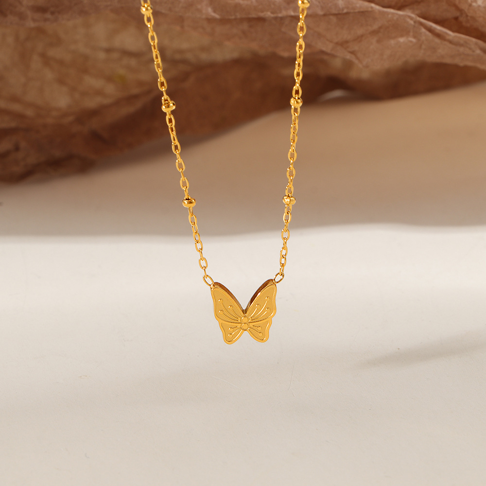 2025 New Butterfly Necklace for Women, Light Luxury High-End Versatile Collarbone Chain, Niche Birthday Gift for Best Friend, Sweater Chain