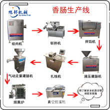 香肠加工流水线成套设备 小型自动灌香肠机器 亲亲肠液压灌肠机