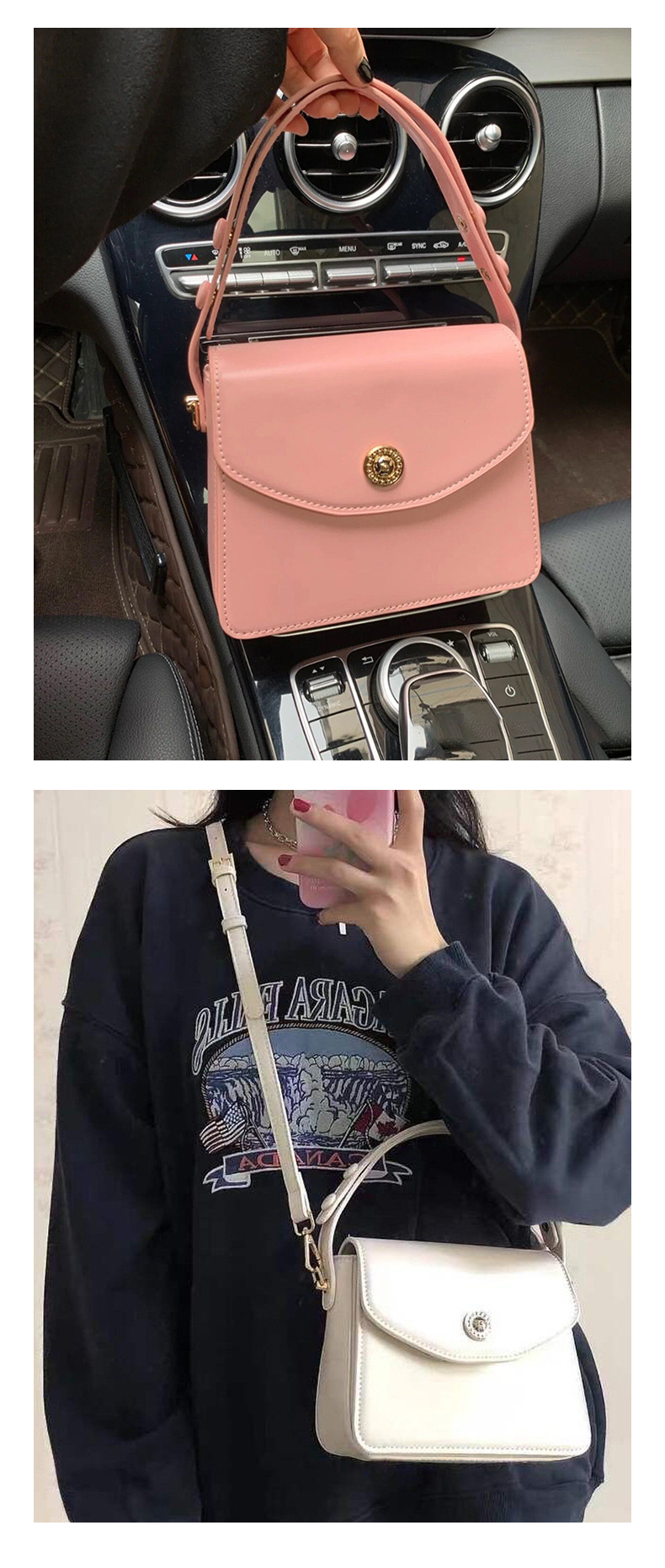 Elegant Women's Shoulder Bag Niche Design Small Square Handbag_voghion.com