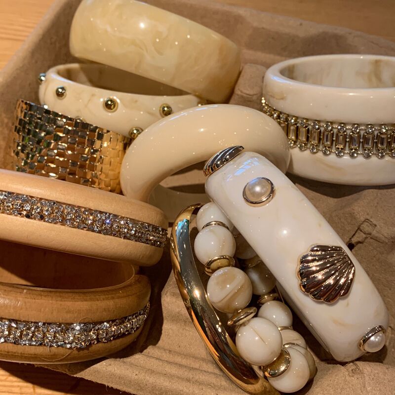 Irregular Round Pleated Open Bracelet Bohemian Style Exaggerated Elegant Bracelet Accessible Luxury High-End Jewelry for Women