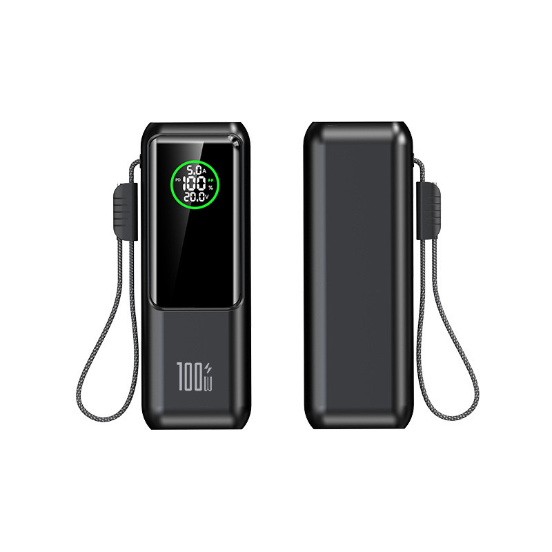100Wハイパワー超高速充電パワーバンクLEDスマートデジタルディスプレイ内蔵ケーブル20000mAh充電式ノートブック|undefined