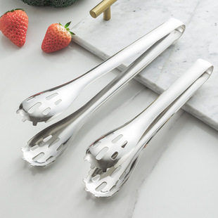 304 stainless steel food clip egg clip hollow thickened food clip pasta clip bread baking tools wholesale