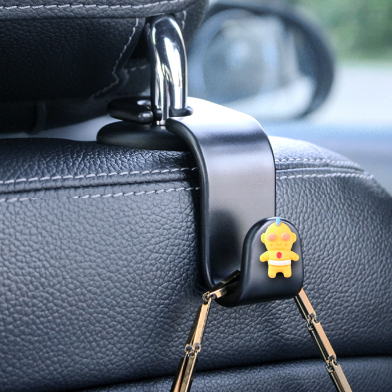 Asiento de coche ganchos traseros suministros interiores Little Devil girl asiento de coche coche coche lindo paraguas almacenamiento
