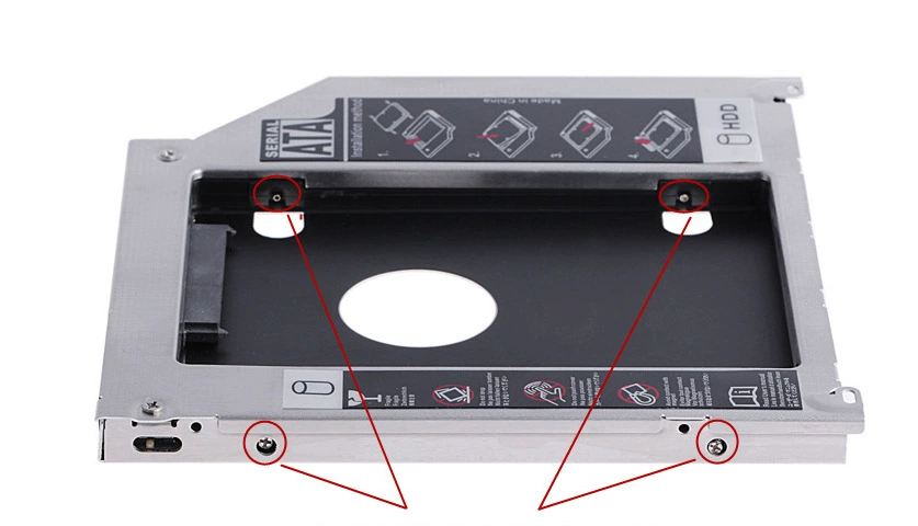 Металлический SATA отсек для жесткого диска для ноутбука Apple, конвертер от DVD-привода к 2,5" SSD/жесткому диску