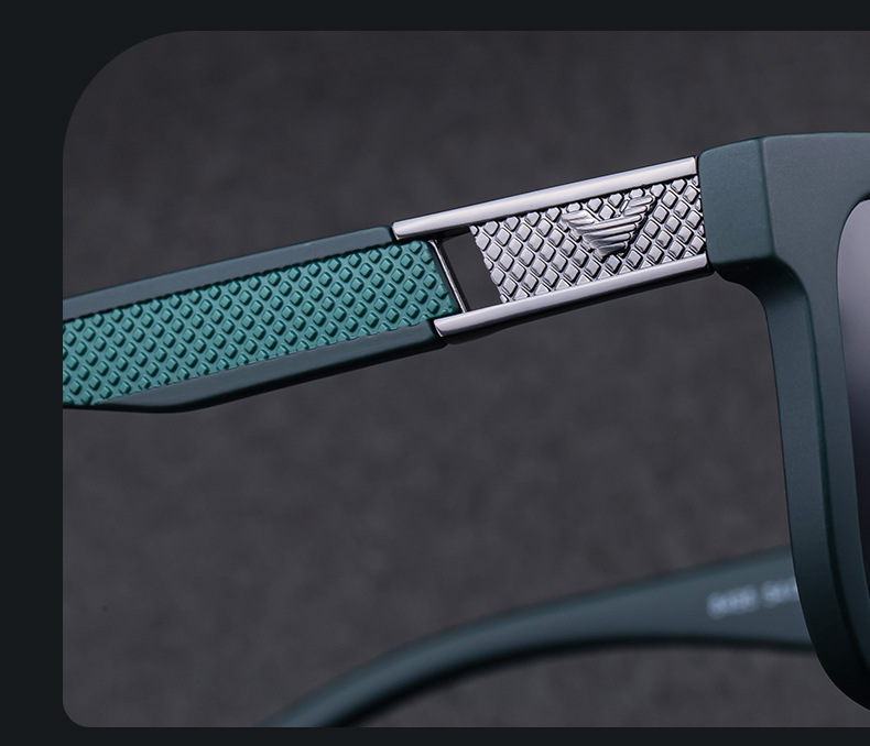 Neue modische eckige polarisierte Sonnenbrillen für Männer - persönlicher Trendy-Look mit Premium-Gefühl, UV-Schutz für draußen und Angeln, Herren-Sonnenbrille für den Export